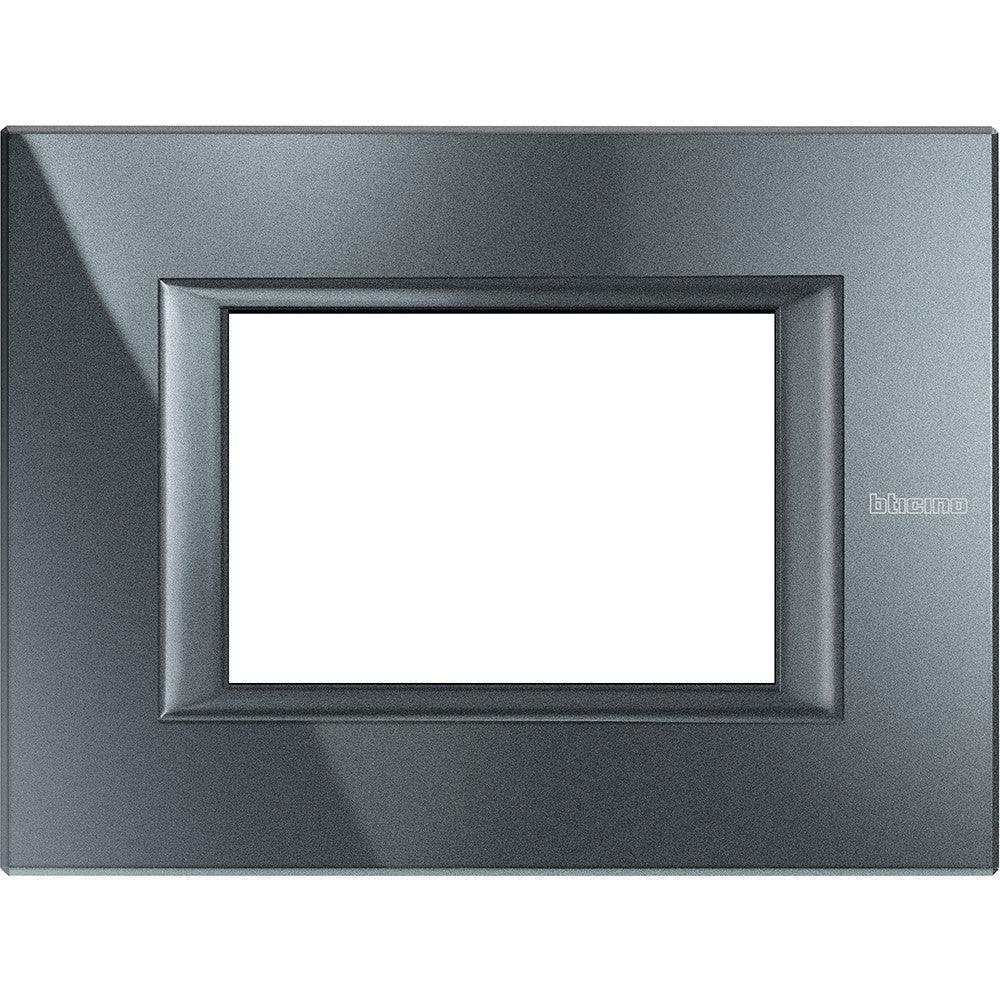 Placca 3 Moduli Bticino Axolute Antracite Monochrome - HA4803HS