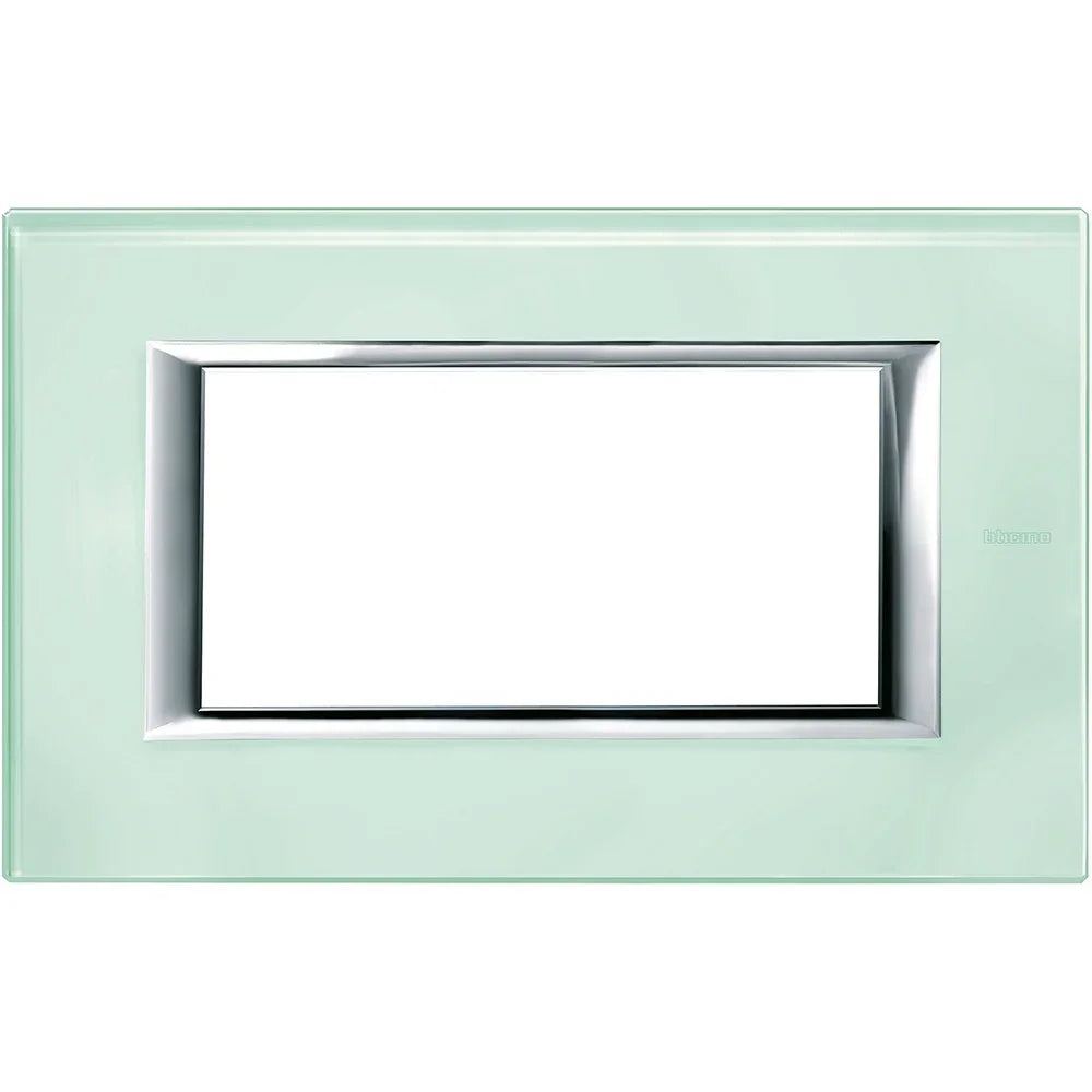 Bticino Axolute Placca 4 Moduli Vetro Kristall HA4804VKA - Design Elegante e Resistente ai Graffi