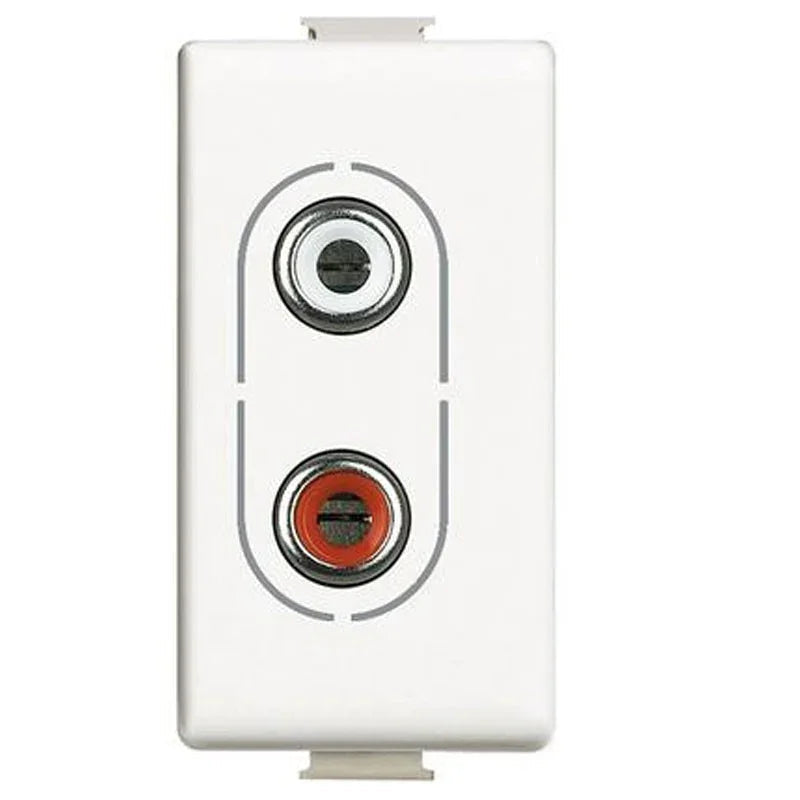 Presa Audio Video Bticino Matix 2 RCA Bianco AM4281 - Design Elegante e Facile Installazione
