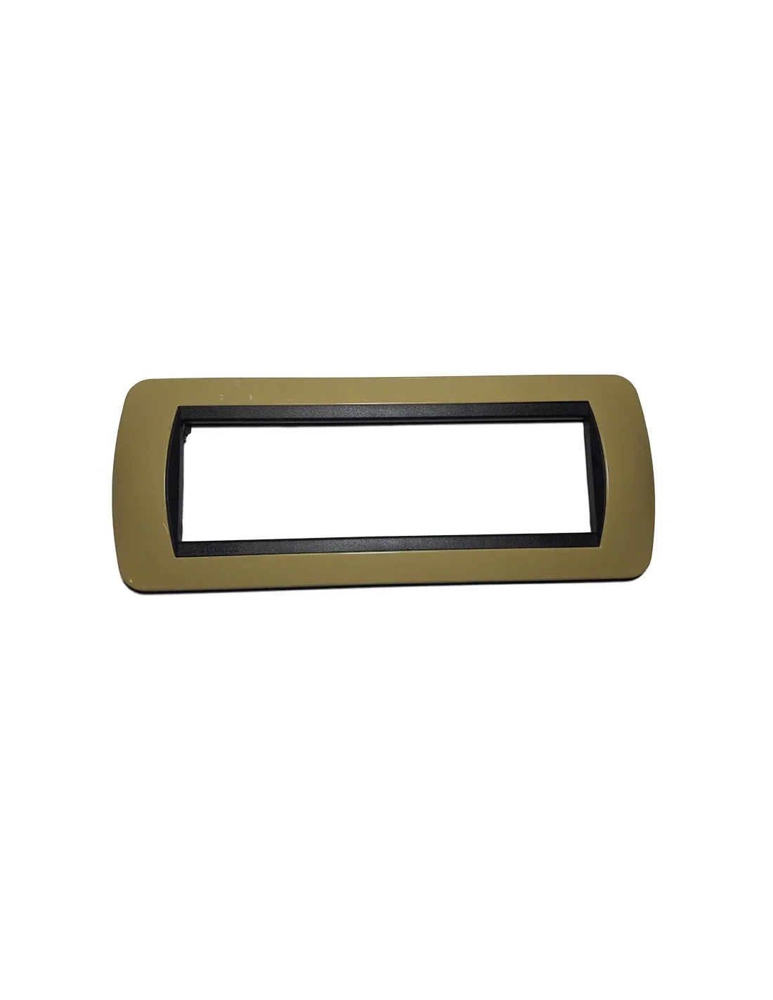 Placca 7 Posti Giallo Scooter BTicino - L4807GT, Design Moderno e Resistente in Metallo