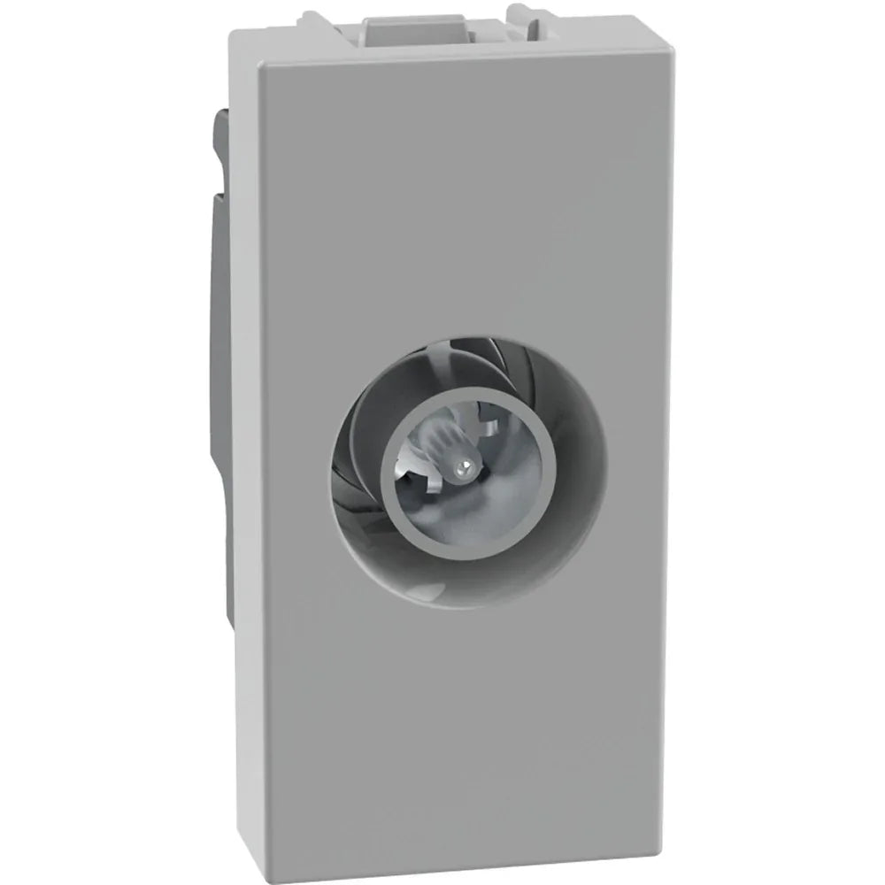 Presa Coassiale Passante Terminale BTicino MatixGO 1 Modulo Grigia JG4202P10 - Alta Qualità, Bassa Attenuazione 10dB
