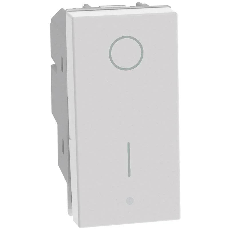 Interruttore Bipolare Basculante BTicino MatixGO 16A 250Vac 1 Modulo Bianco SKU JW4002 - Design Elegante e Sicuro