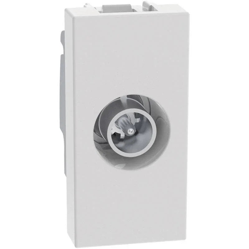 Presa TV Coassiale Passante BTicino MatixGO 1 Modulo Bianco JW4202P14 - Attenuazione -14dB, Facile Installazione