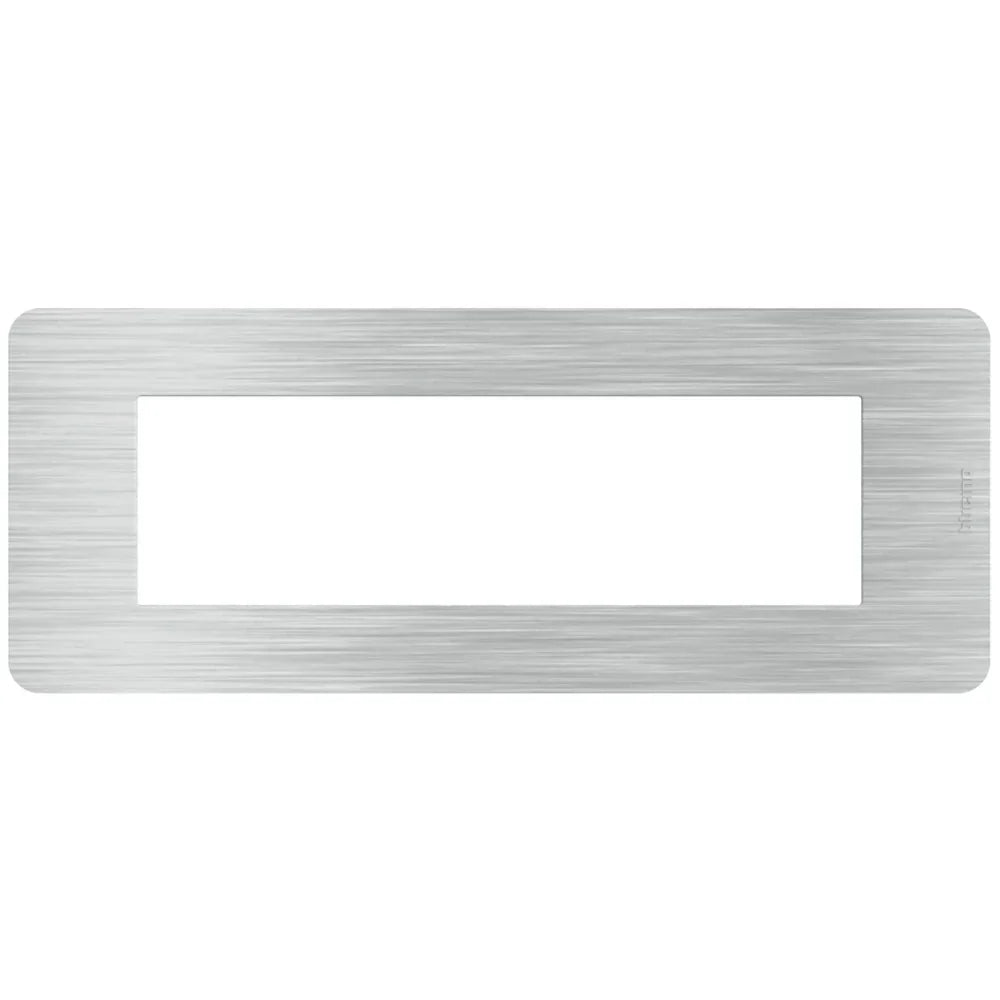 Placca BTicino MatixGO 7 Moduli Alluminio JA4807EA - Design Elegante, Robusto e Versatile