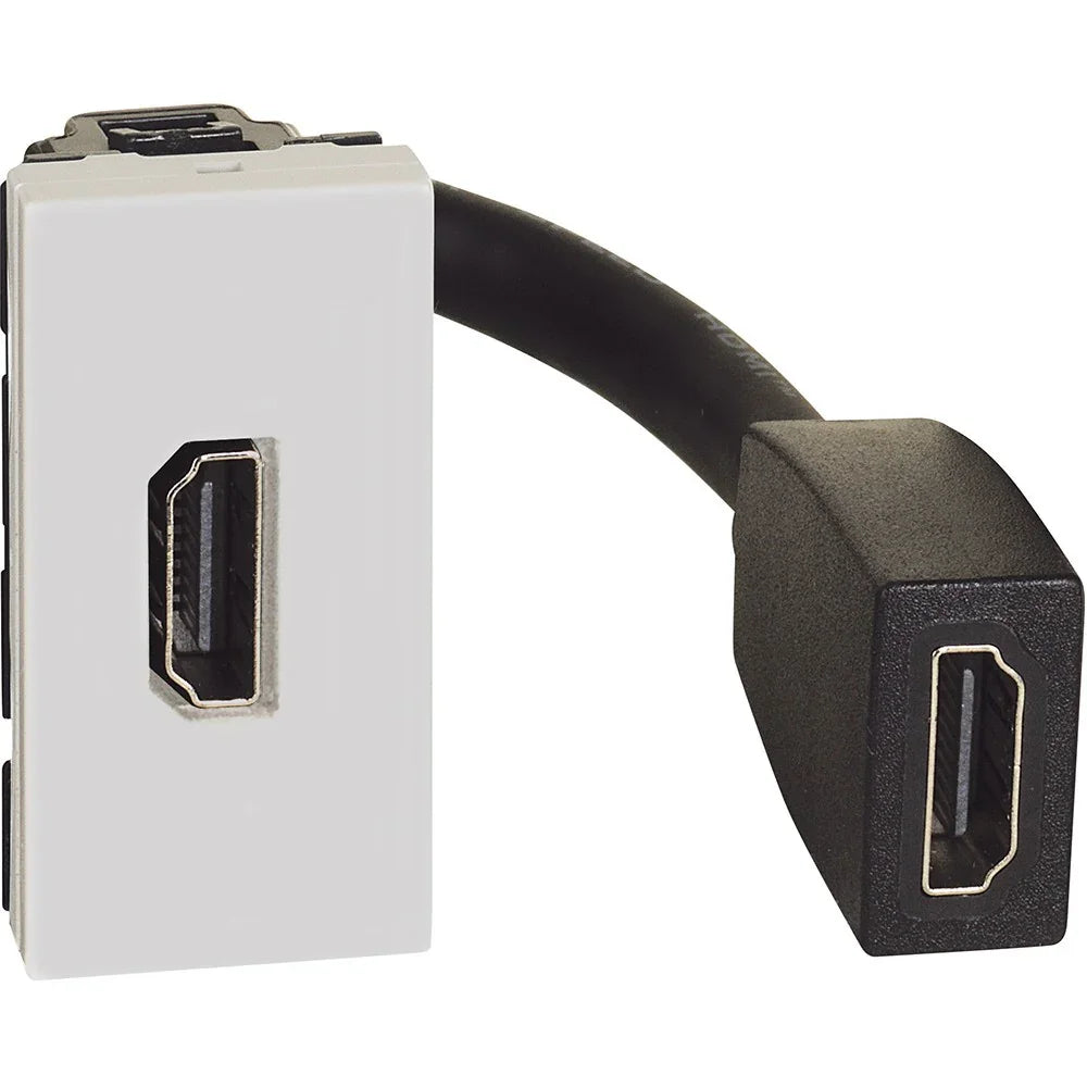 BTicino MatixGO JW4284P - Connettore HDMI 2.0 Preconnesso Bianco