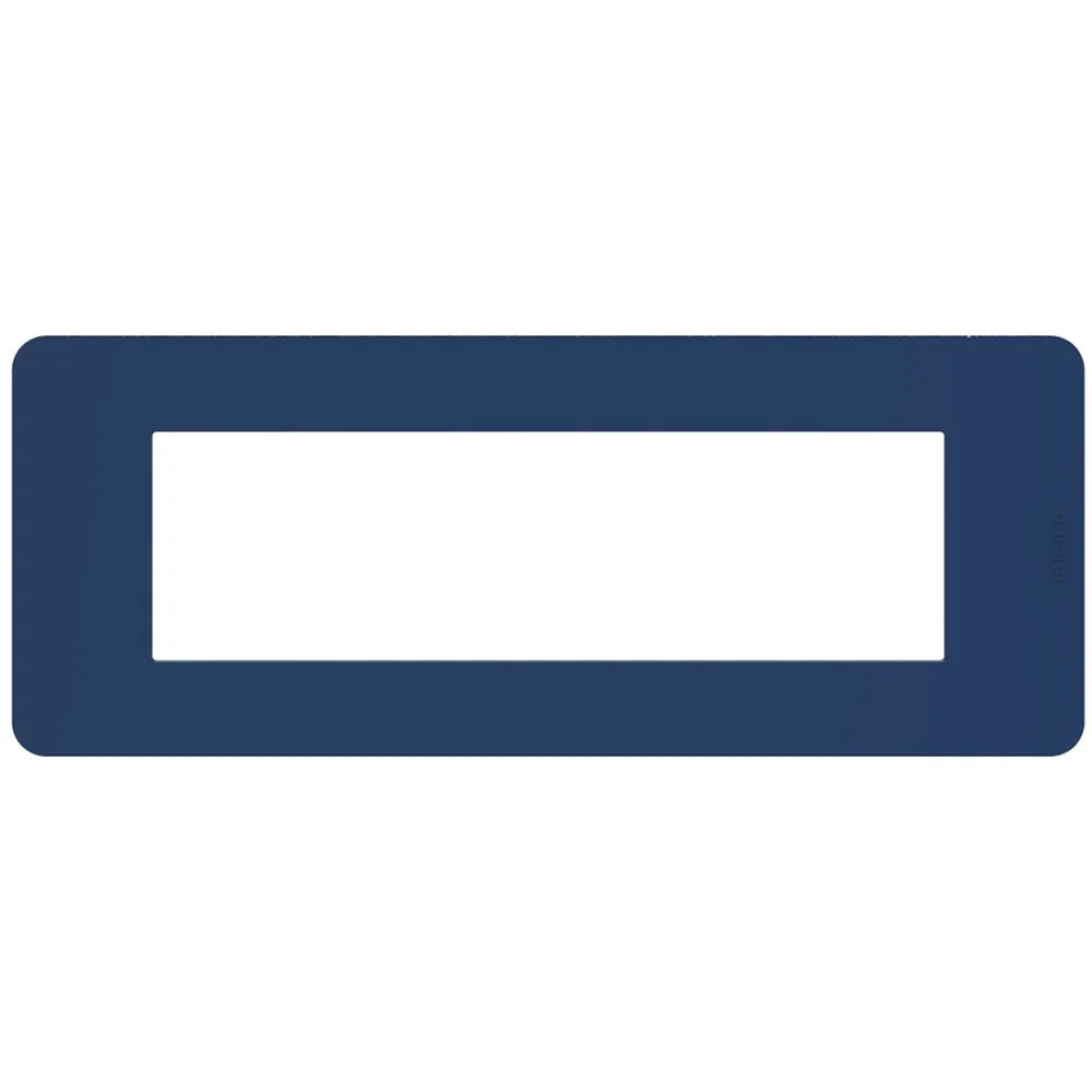 Placca BTicino MatixGO Tones 7 Moduli Blu - Codice SKU: JA4807TB, Design Moderno e Funzionale