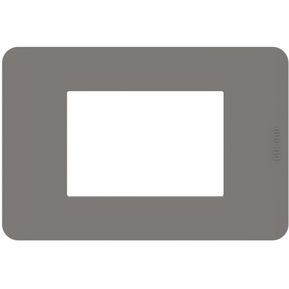 Placca BTicino MatixGO 3 Moduli Tortora JA4803TD - Design Moderno Resistente e Facile Installazione