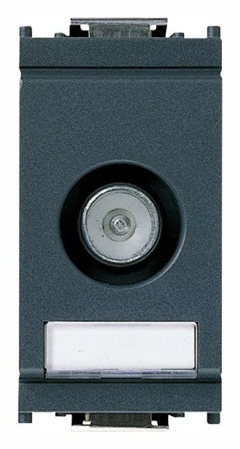 Presa Coassiale VIMAR TV-RD-SAT Passante Grigio - 16306.10, Frequenze 5-2400 MHz, Connettore Maschio