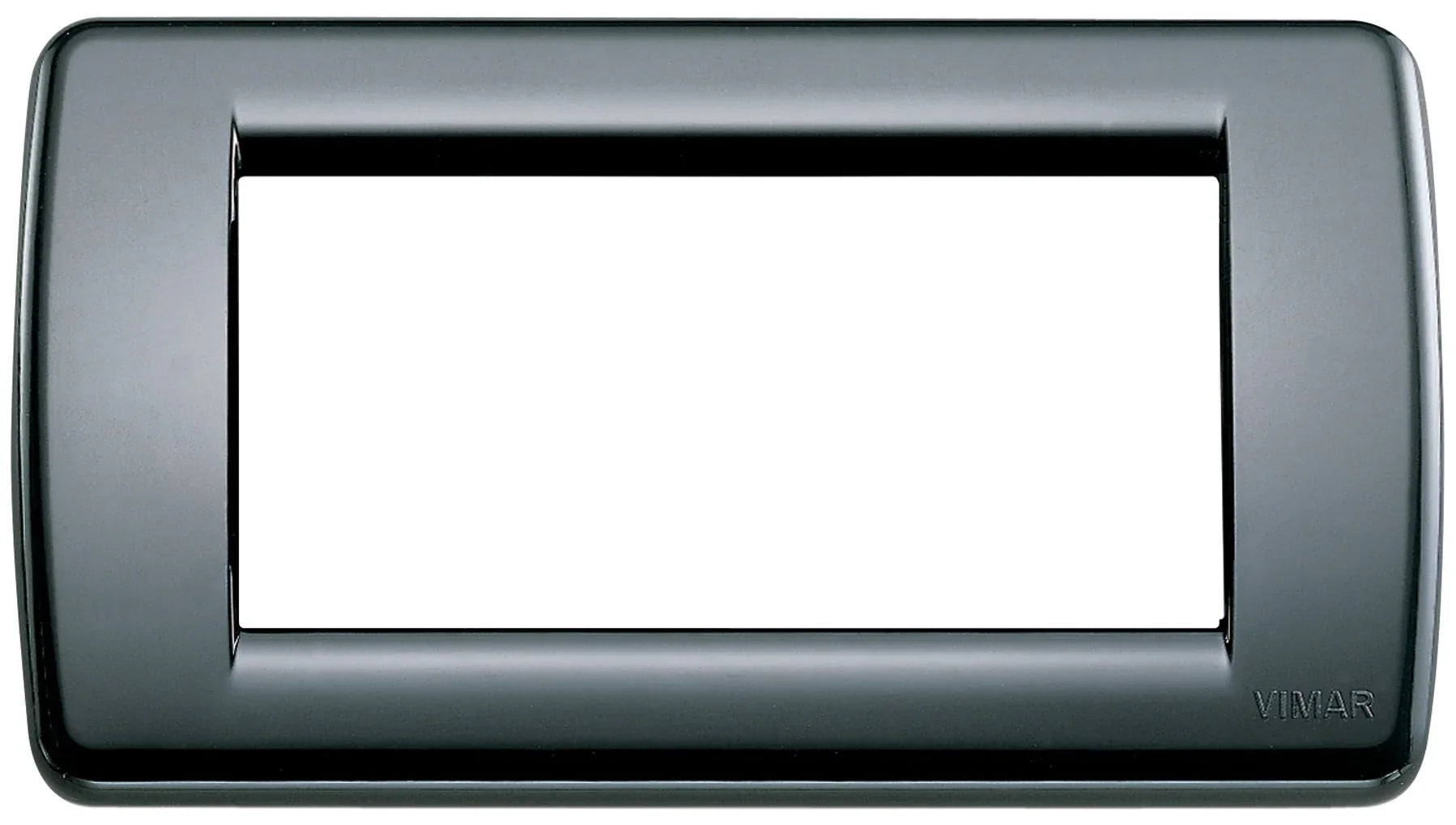 VIMAR Placca Rondò 4M Nera - SKU 16764.16, Tecnopolimero Resistente e Elegante per Moduli Elettrici