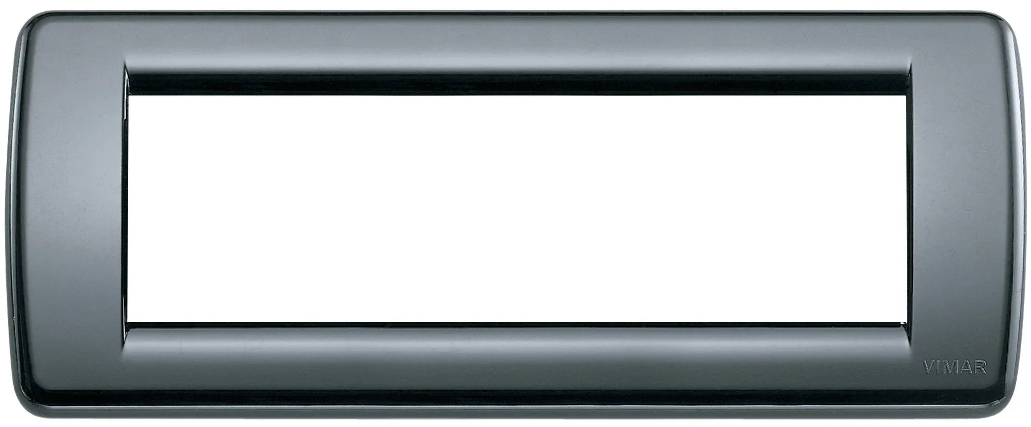 Placca Rondò 6M VIMAR Grigio Grafite - Materiale Resist. in Tecnopolimero - SKU 16766.15