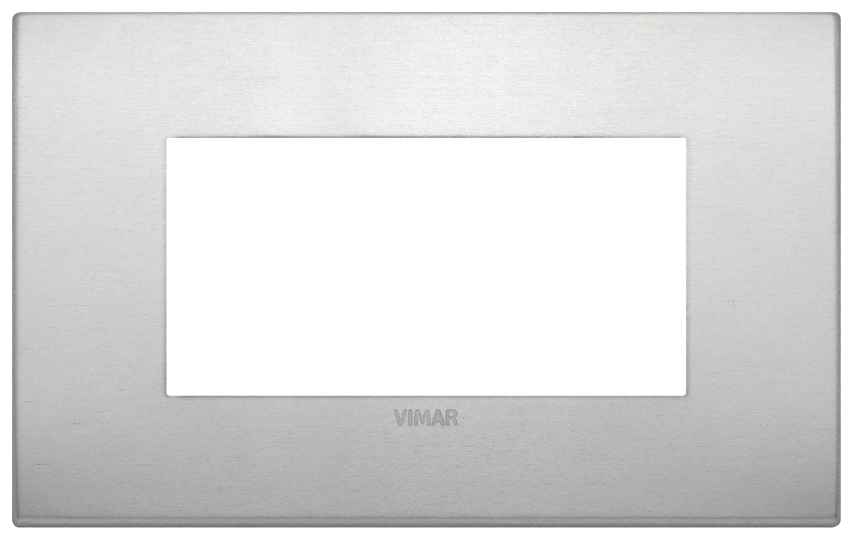 VIMAR Placca Classic 4M Naturale in Alluminio - SKU 19654.15, Eleganza e Funzionalità Resistente