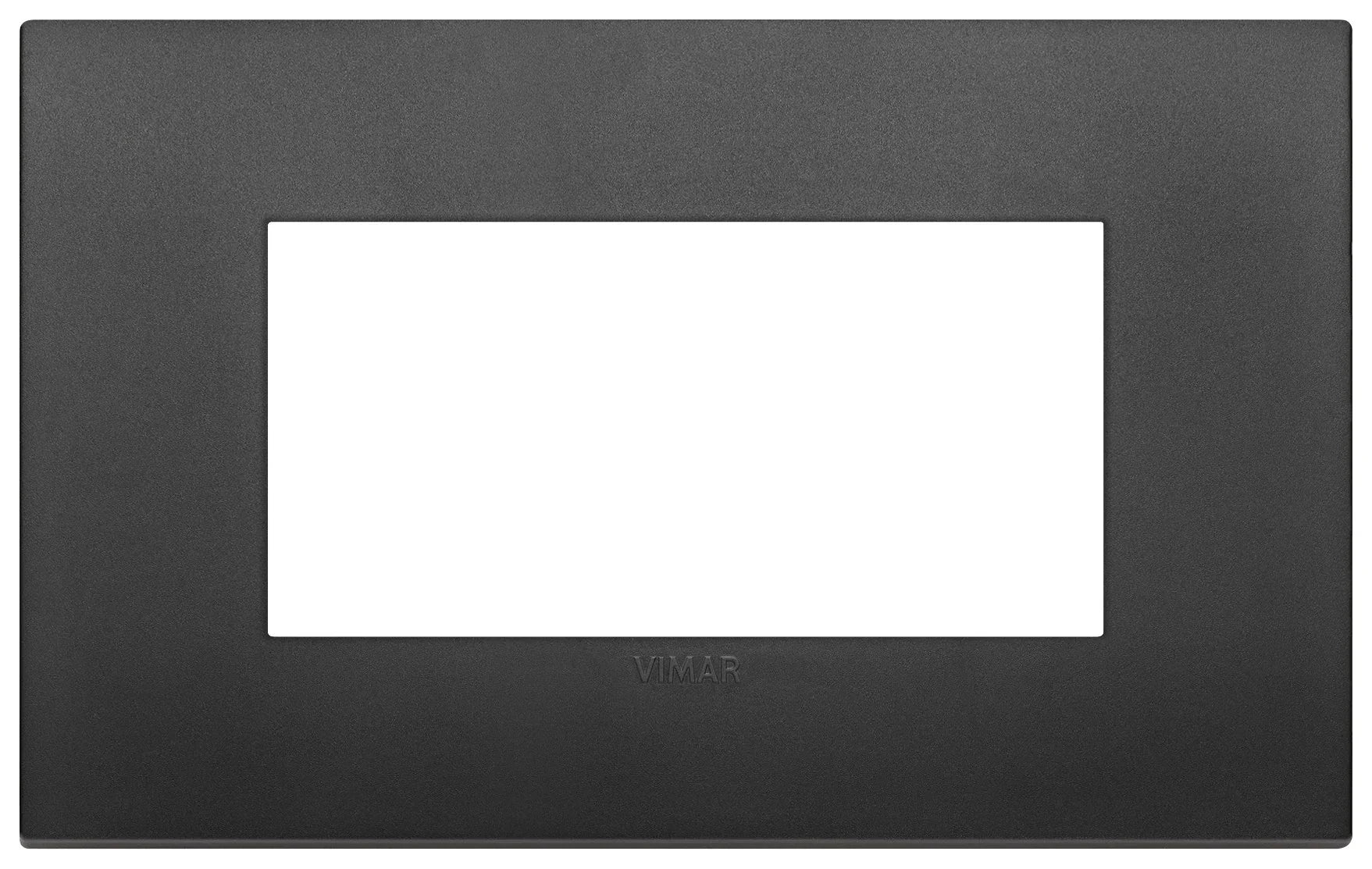 Placca Classic 4M Nera VIMAR - Modello 19654.71 in Tecnopolimero Resistente e Facile da Installare