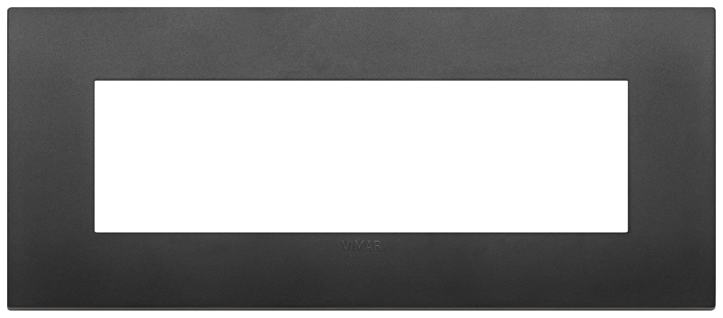 Placca Classic 7M Nera VIMAR - SKU 19657.71, Tecnopolimero Resistente, Design Elegante e Sottile