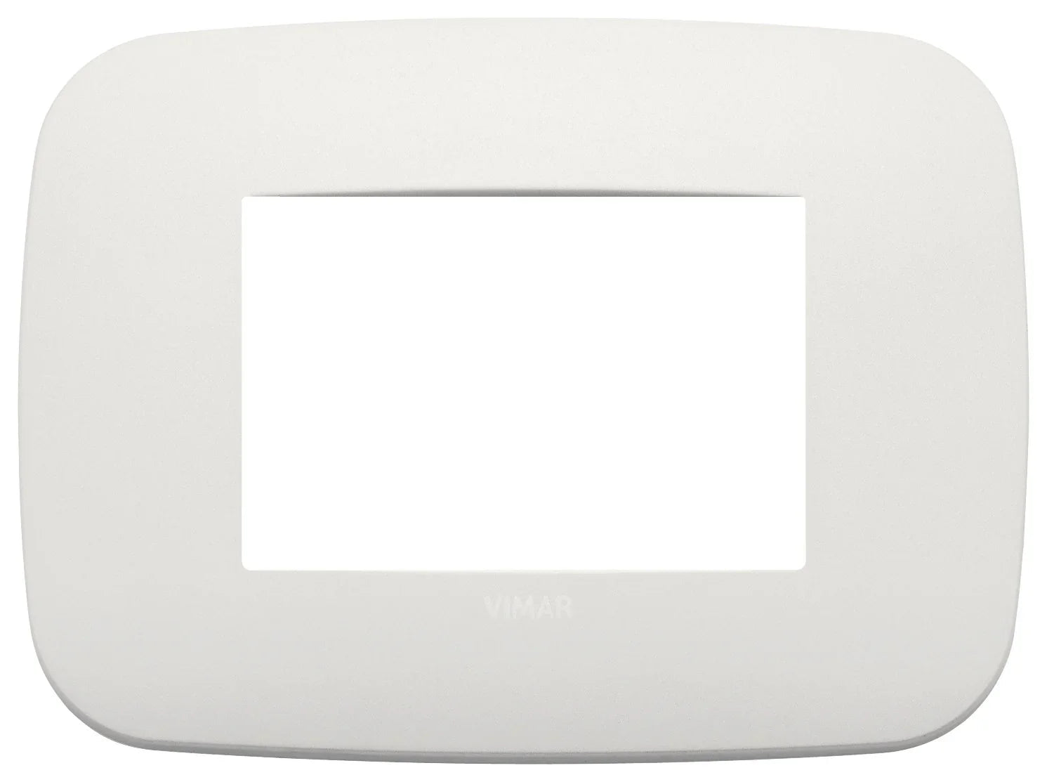 VIMAR Placca Round 3 Moduli 19683.25 in Metallo Finitura Perla Matt - Design Elegante e Funzionale