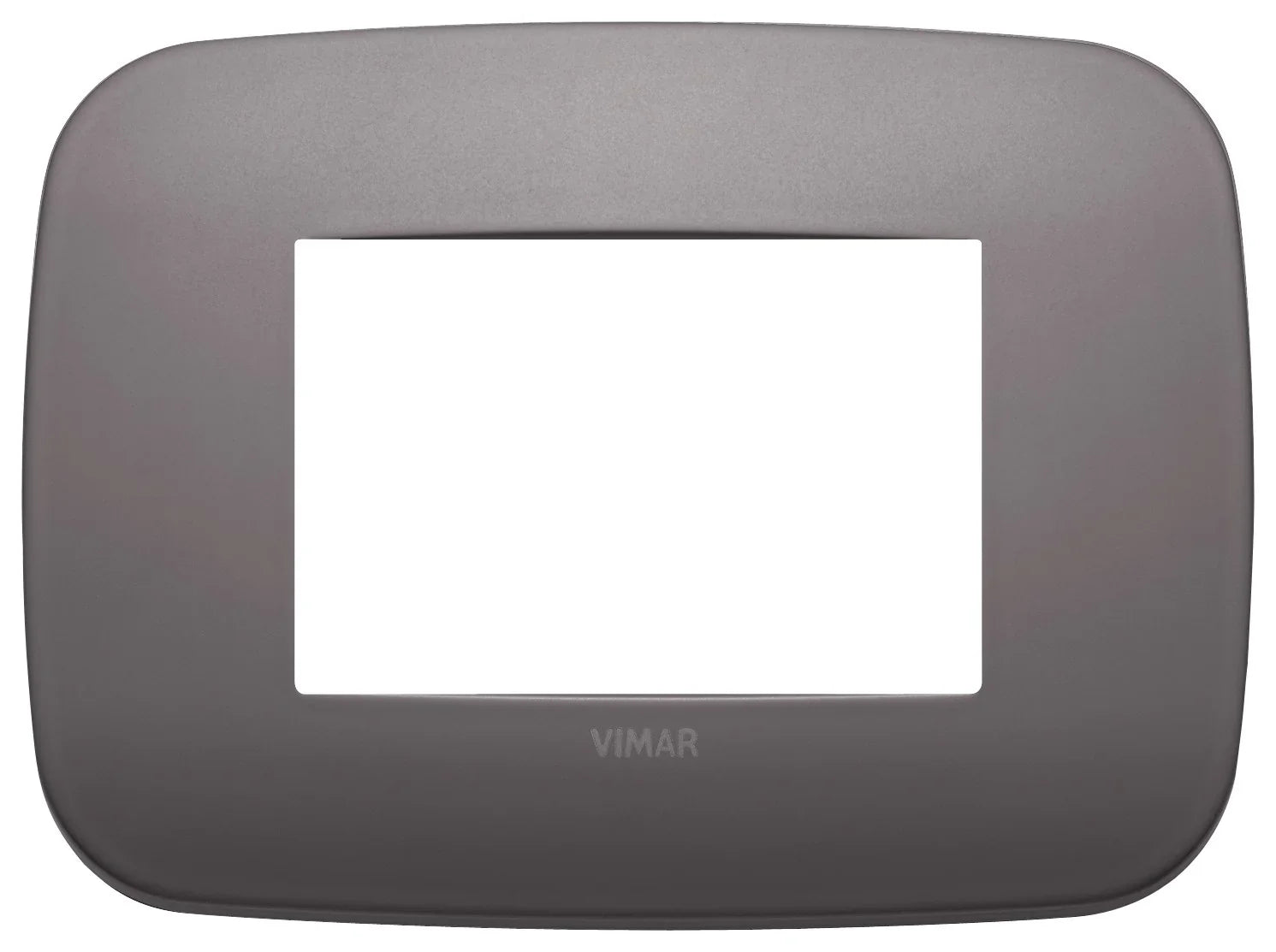 VIMAR Placca Round 3M Nichel Dark - SKU 19683.29, Design Elegante in Metallo, Facile Installazione