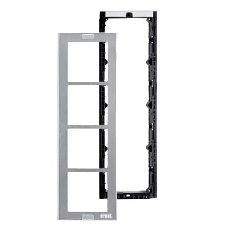 Telaio Porta Moduli Urmet 4 Moduli Con Cornice In Alluminio - Cod. SKU 1148/64, Design Compatto