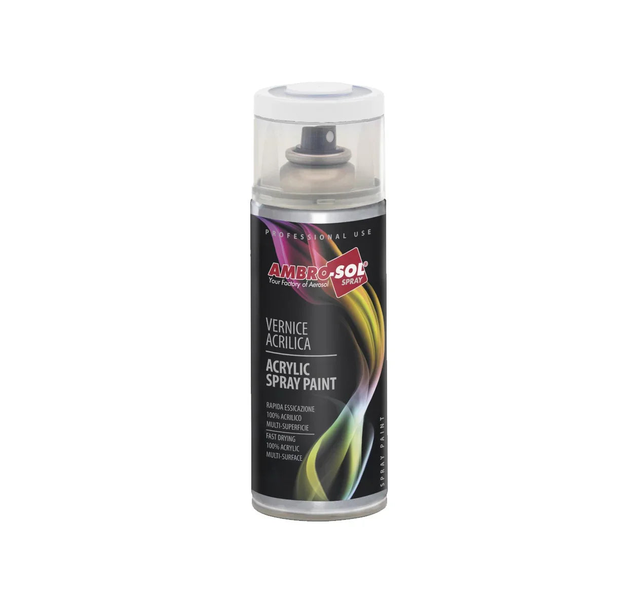 Ambro-Sol Vernice Acrilica 400 ml Bianco Lucido - Asciugatura Rapida, Alta Qualità, Multi-Superficie - SKU Unico