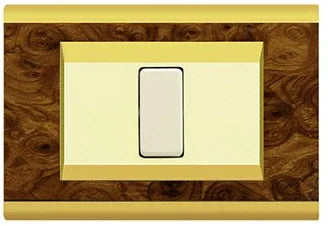 Placca Click 1F Radica Oro FEB 2581/RO - Design Elegante, Facile Installazione, Tecnopolimero Resistente