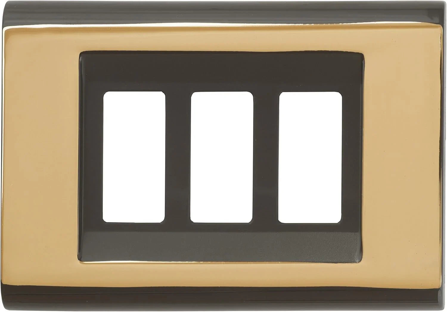 Placca Click 3F Nero e Oro - FEB 2583/NOR, Design Elegante, Materiale Resistente e Facile Installazione