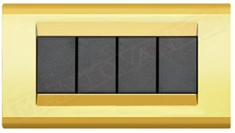 Placca 4 Posti Oro FEB 2584/TL/ORO - Design Elegante e Resistente in Tecnopolimero