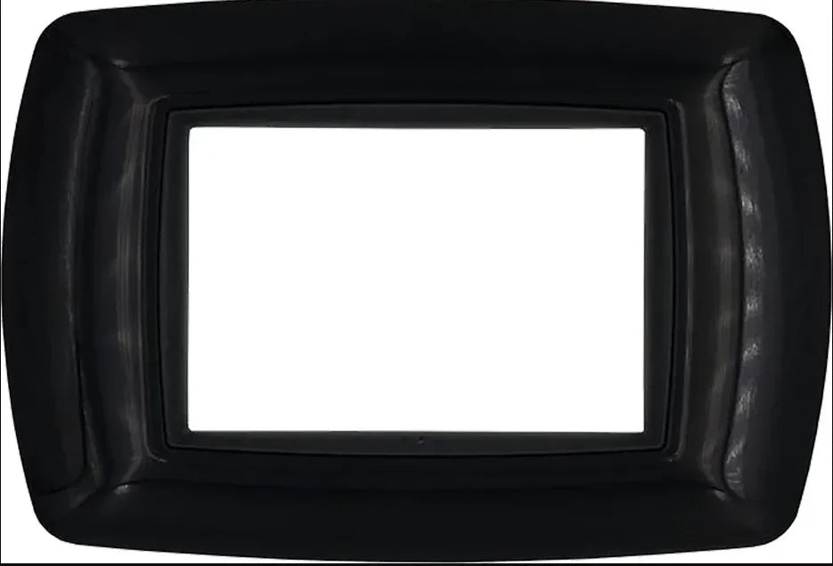 Placca Life 3 Posti Nero Con Adattamento - FEB 2983/N, Design Elegante e Funzionale