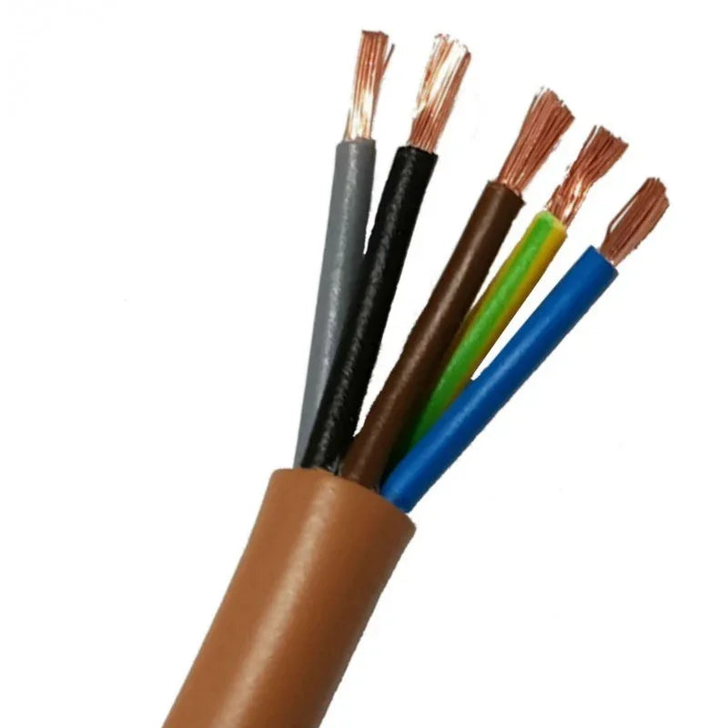 Cavo Antifiamma FS18OR18 5G1.5 MMQ Marrone - Isolamento PVC S18, Resistente, Flessibile, 300/500V