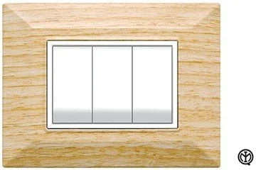 Placca Flexi' Plain 3F in Legno Sbiancato - Alta Qualità, Facile Installazione, SKU FEB 5203/SB
