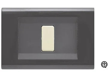 Placca Click 4F Grigio Scuro FEB 2584/GS - Design Elegante, Facile Installazione, 4 Moduli