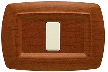 Placca Tondo' 3 Posti in Legno Chiaro - FEB 2593/LC, Design Elegante e Funzionale, Facile Installazione