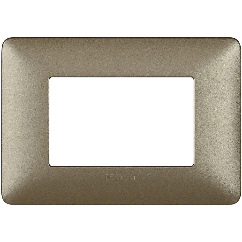 Placca Bticino Matix 3 Moduli Titanium - Codice AM4803MTA