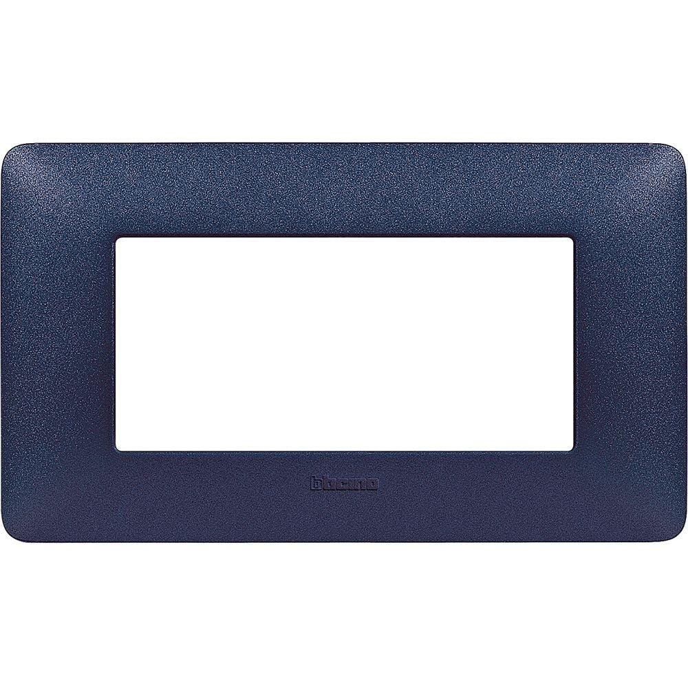 Placca BTicino Matix 4 Moduli Blu Mercurio AM4804TBM - Design Moderno e Facile Installazione