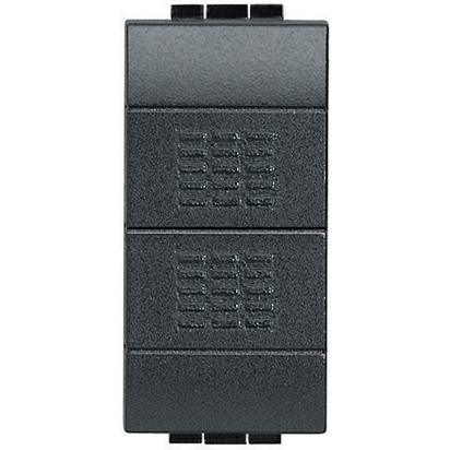 Interruttore Doppio Pulsante 1P NO - L4036 BTicino, 10A, 250 Vac, Design Elegante Antracite