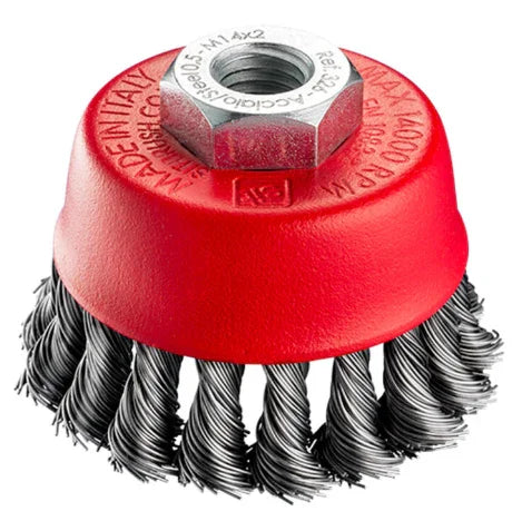 Spazzola A Tazza Ritorta D75 BTZ70 in Acciaio - Alta Qualità, Resistente e Efficiente