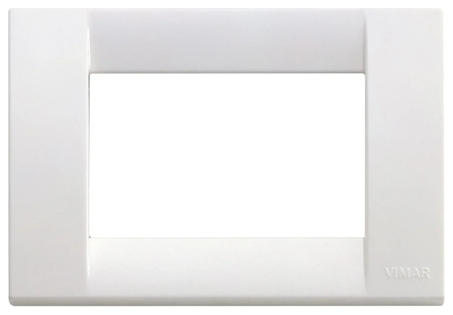 VIMAR Placca Rondò 3M Bianco Brillante 16763.01 - Design Elegante, Facile Installazione, Resistente
