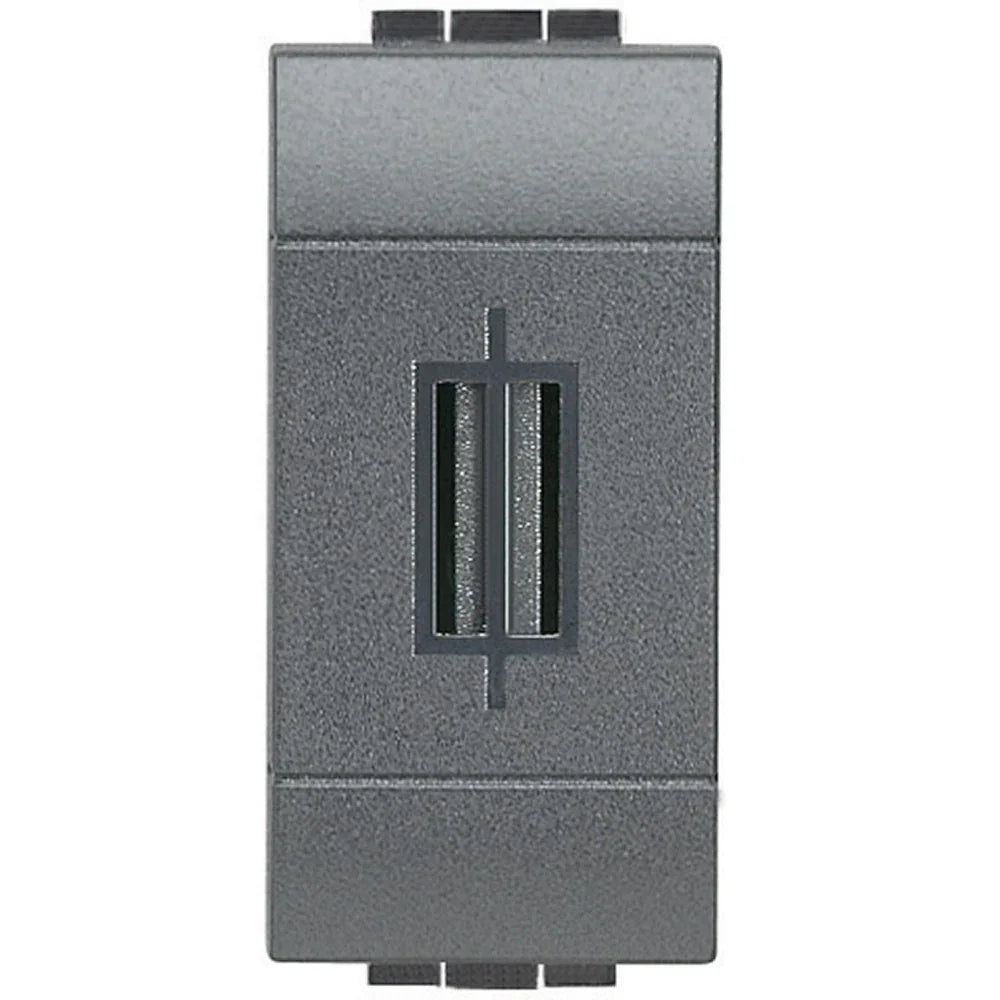 Portafusibile Living Int. L4321 - 5x20mm/6,3x32mm, 10A, Installazione Facile, Colore Antracite