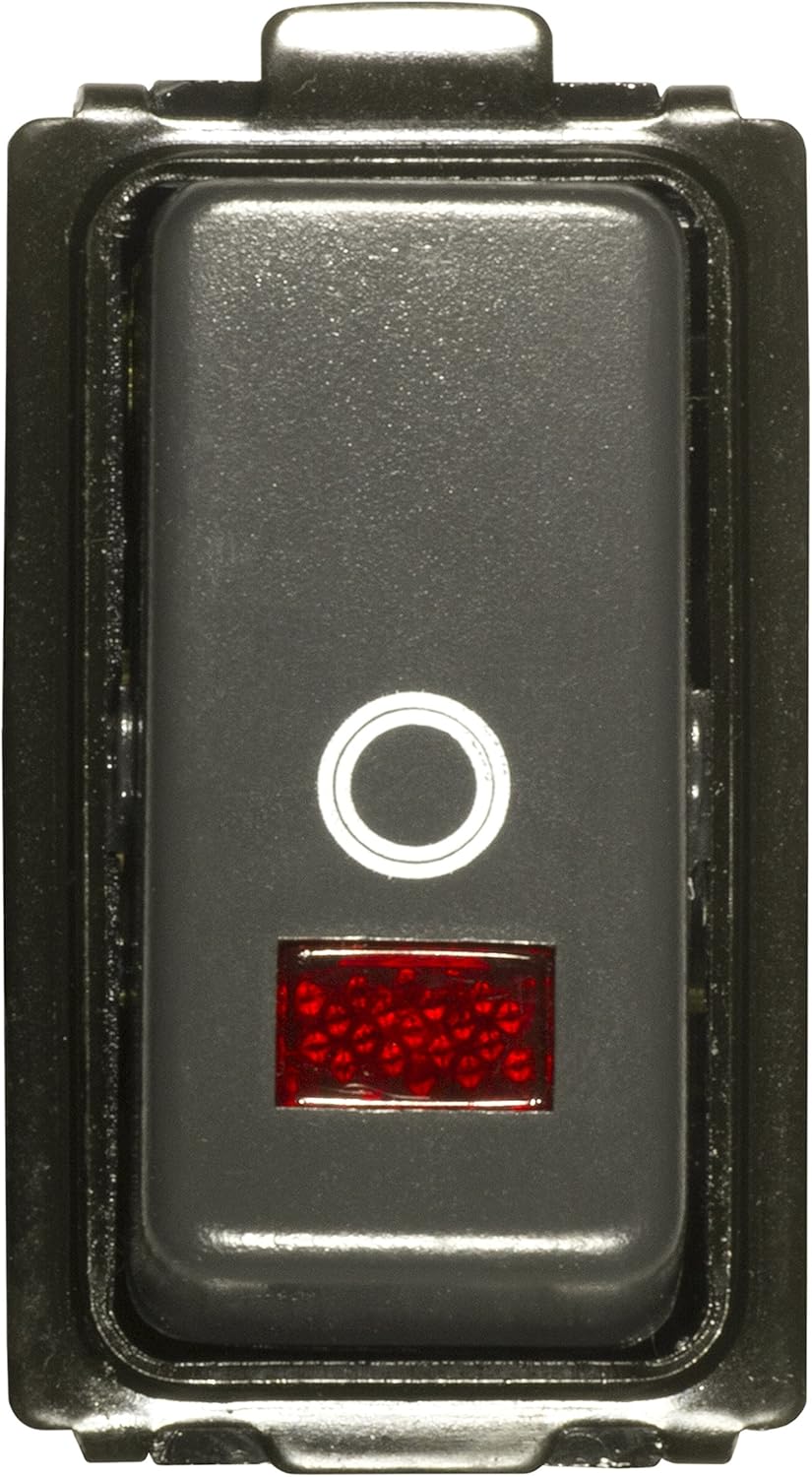 Pulsante Unipolare Luminoso FEB 2018/N Nero - Compatibile Bticino Magic