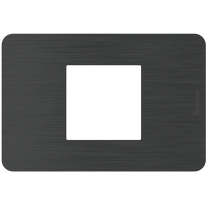 Bticino MatixGO Placca 2 moduli centrati Black Nickel JA4819EN