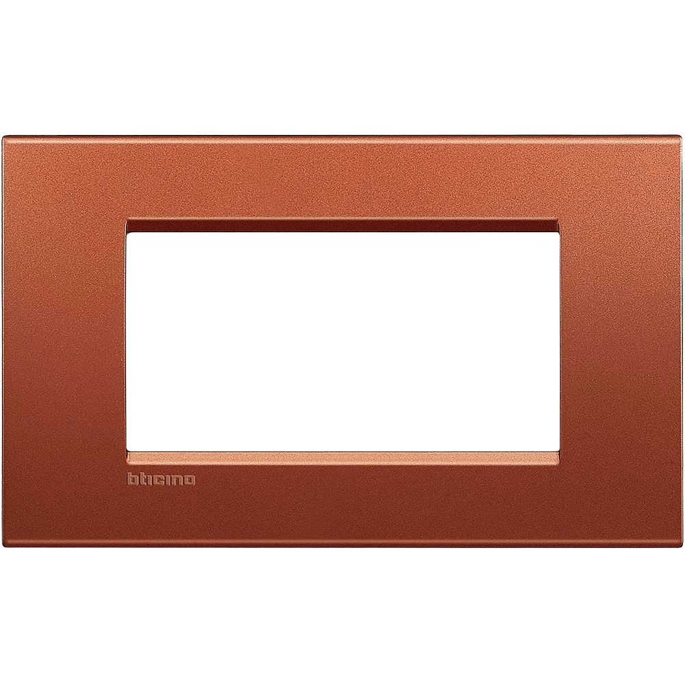 Placca 4 Moduli Bticino Livinglight Quadra Colore Rovere (Oak) - LNA4804RK
