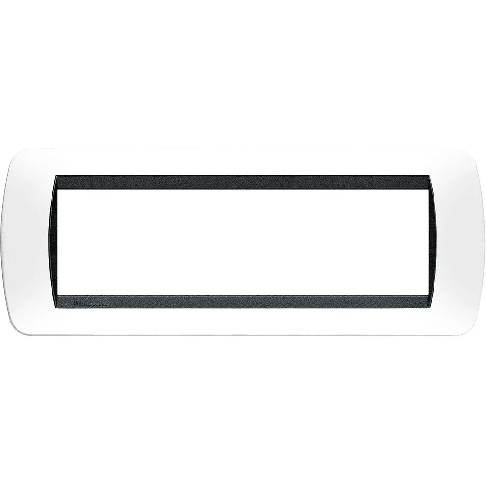BTicino Placca 7 Posti Bianca Livinglight L4807BA - Design Elegante in Metallo per Interni Moderni