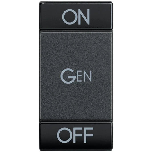 Copritasto Living Light 2 Funzioni ON OFF GEN - L4911AFN, Design Antracite Illuminabile