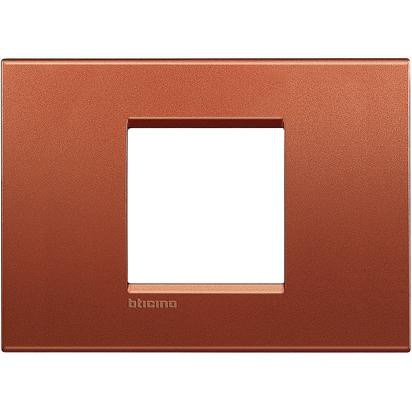 Living Light Placca 2P Brick switch cover by BTicino, metal material, 86mm height, 120mm width.