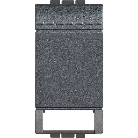 Copritasto Personalizzabile 1 Modulo 2 Funzioni BTicino - Living Light L4911TN, Antracite