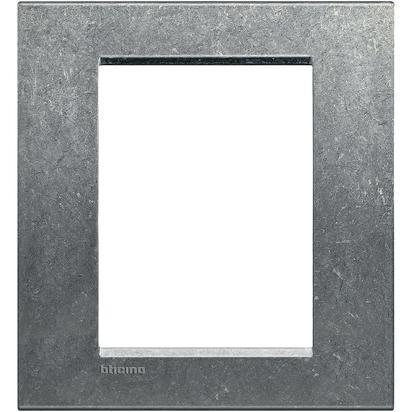 Placca Living Light 3+3P BTicino - LNA4826NA, Design Elegante in Metallo, Dimensioni 134x120mm