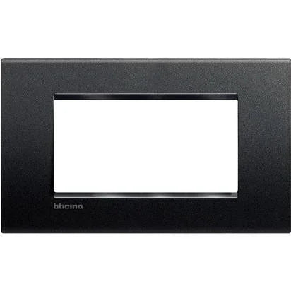 Placca Quadra Living Light 4 Moduli Antracite BTicino - LNA4804AR, Design Elegante e Funzionale