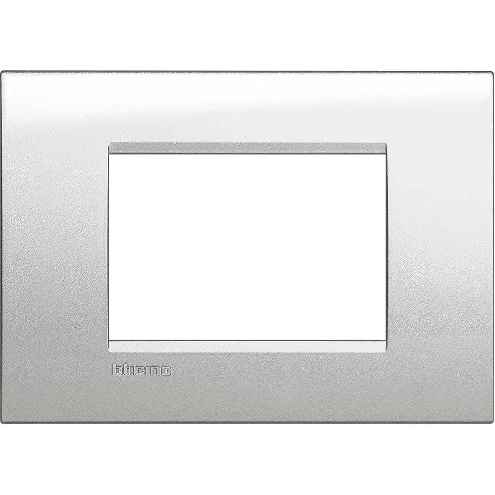 Placca 3 Moduli Bticino Livinglight Quadra Colore Ghiaccio - LNA4803GL