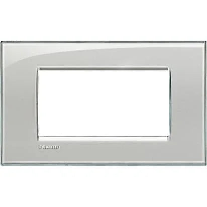 Placca 4 Moduli Bticino Livinglight Quadra Colore Krypton - LNA4804KG