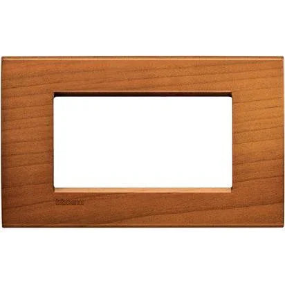 Placca 4P Living Light Ciliegio Americano BTicino LNA4804LCA - Design Elegante in Legno Massello