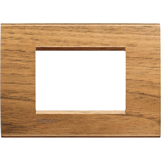 Placca 3P Living Light in Legno Massello di Noce Nazionale - BTicino LNA4803LNC, Eleganza e Funzionalità