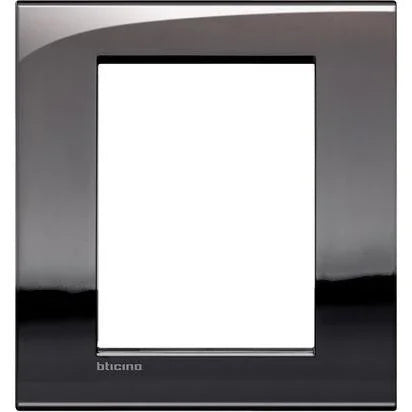 BTicino Living Light Placca 3+3P Peltro LNC4826PT - Elegante Finitura in Metallo Lucido, Compatibile Livinglight Air