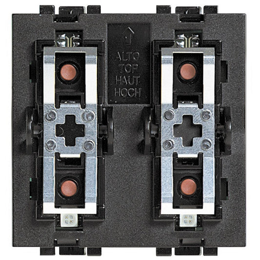 Living Light - Comando DND-MUR bus interface module for hotel room management, features two buttons, SCS-BUS connectivity.